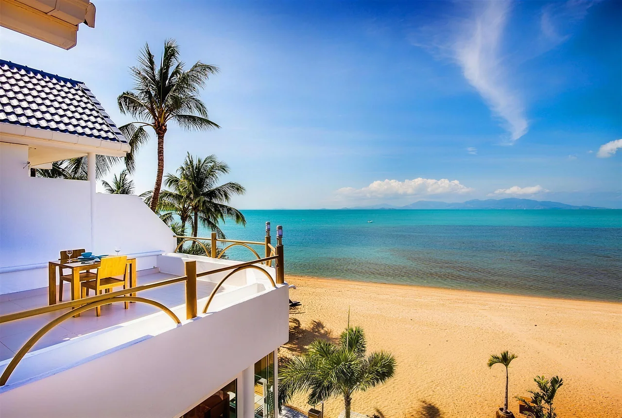 A private terrace above the sand at Bophut